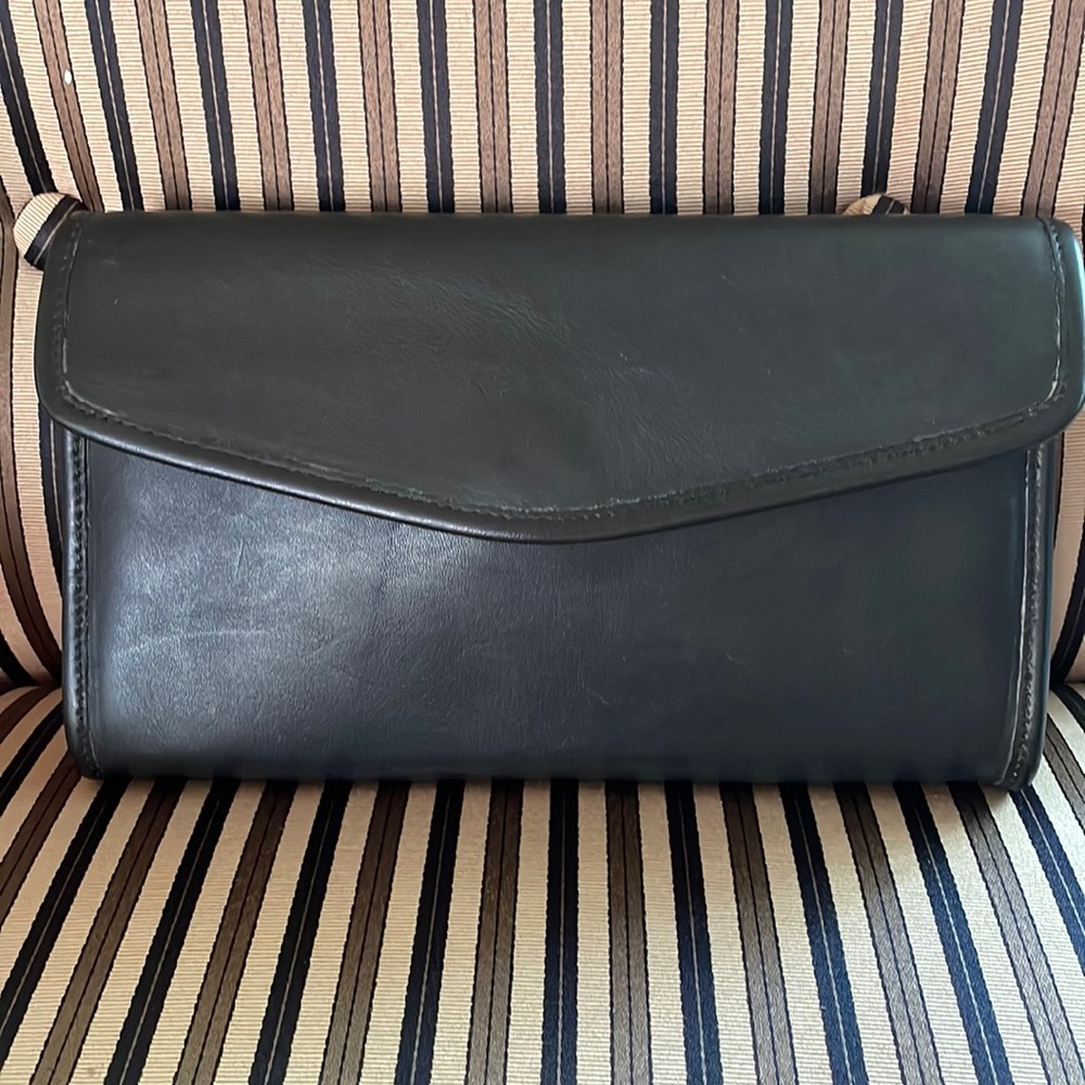 VINTAGE COACH ENVELOPE CLUTCH 9810 MADE IN NEW YORK CITY BLACK - Picture 3 of 12